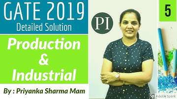 GATE 2019 Solution I PI I Production & Industrial Engg. I GATE Maths