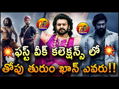 KGF 2 Vs RRR Movie Vs Baahubali 2 1st Week Collections Comparison | T2BLive