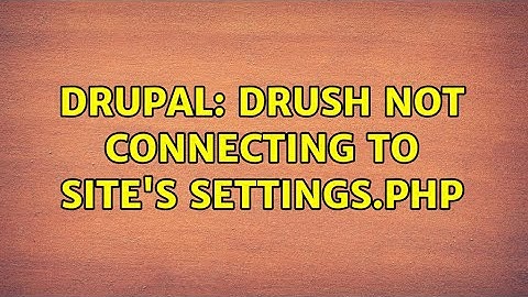 Drupal: Drush not connecting to site