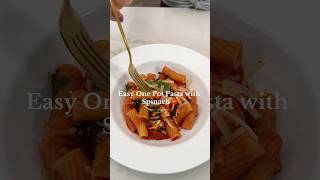 Easy One Pot Pasta with Spinach ?delicious food foodie recipe yummy healthyfood healthylife