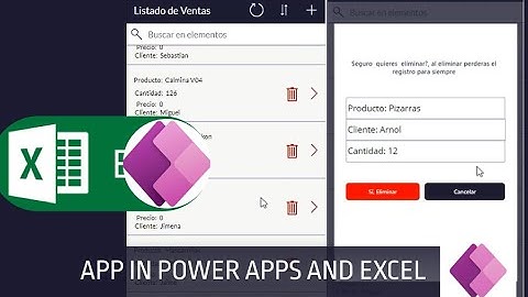 🚀Aplicación usando EXCEL ONLINE como base da datos - POWER APPS