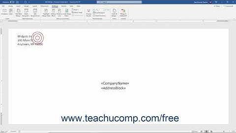 Word 2019 and 365 Tutorial Mail Merge Microsoft Training