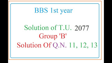 BBS 1st : Business Statistics : T.U. solution