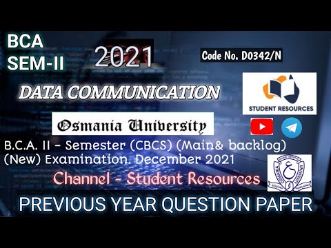 Data Communications | BCA 2nd Semester | OU question paper | December 2021 |