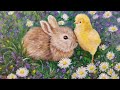 Bunny & Chick Acrylic Painting LIVE Tutorial for Easter