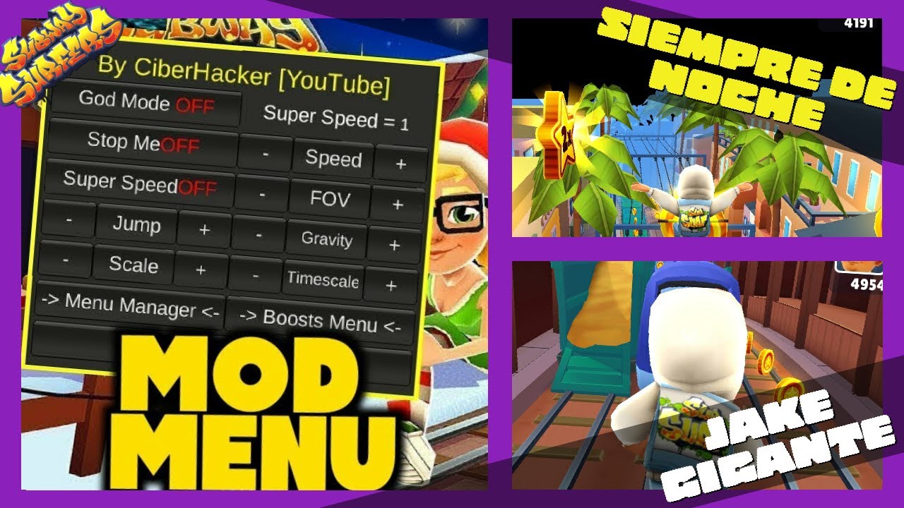 ✓MOD MENU PARA SER INMORTAL EN SUBWAY SURFERS🙀 Version 2.26.1