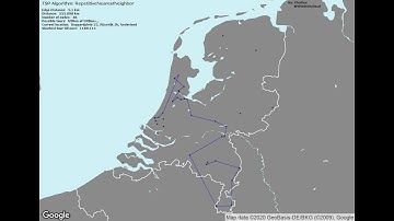 Traveling Salesman Problem visualization, Albert Heijn XL Netherland test-case.