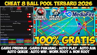 GRATIS‼️CHEAT 8 BALL POOL TERBARU 2025 AIM TOOL GARIS PANJANG MOD MENU GRATIS 😜🤑