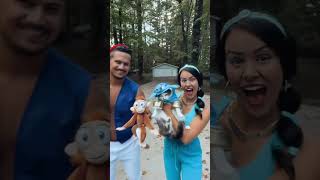 Our cat did not grant our 3 wishes, she was pissed 😂 #aladdin #TargetHalloween #halloween