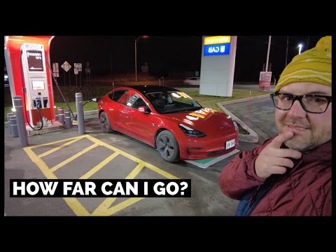 My Used Tesla Model 3 Range Test: 100% To 0% In The Cold!