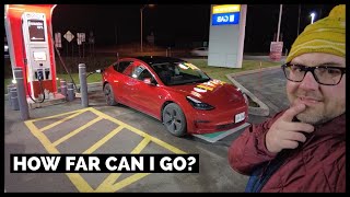 My Used Tesla Model 3 Range Test: 100% To 0% In The Cold!