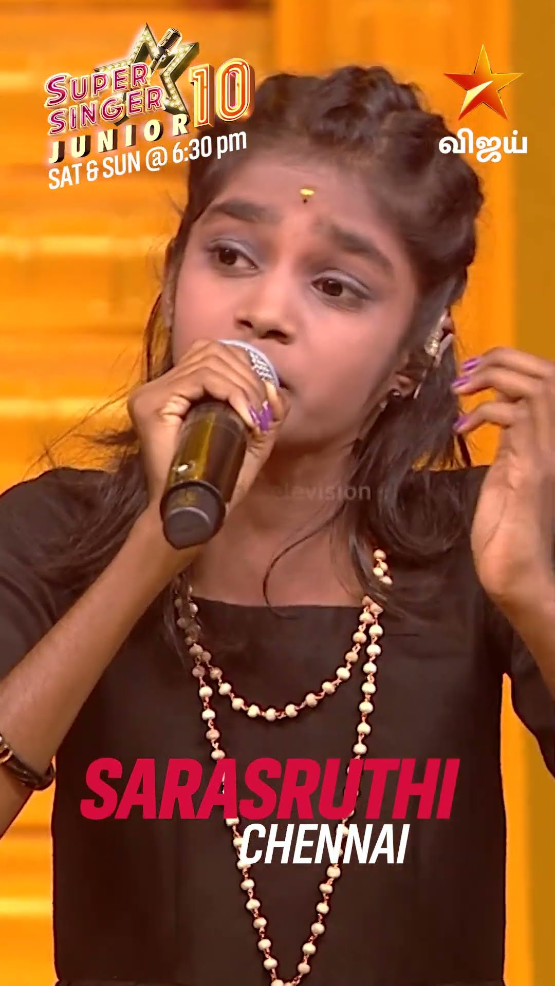Goosebumps..?#Sarasruthi ❤️‍? | Bhakthi Thiruvizha | Super Singer Junior 10