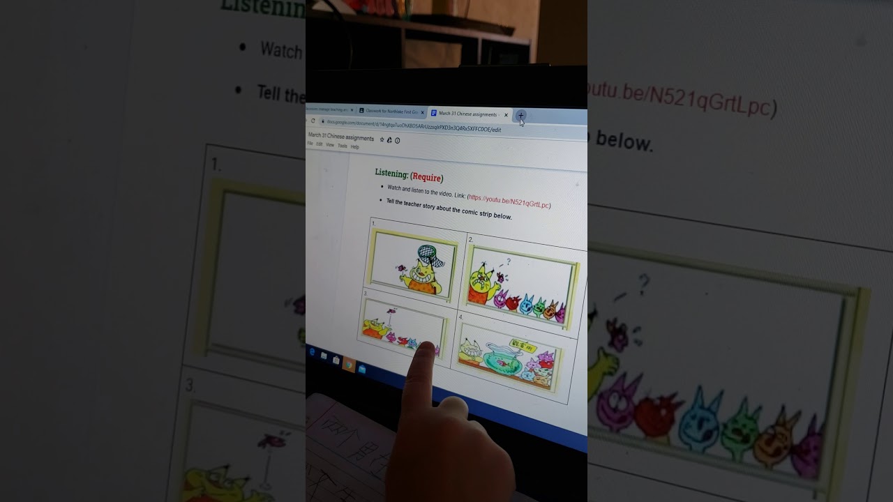 School work in chinese picture