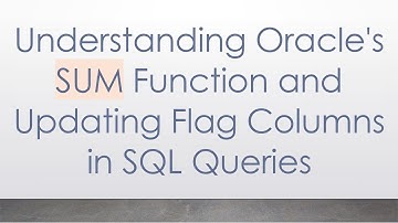 Understanding Oracle