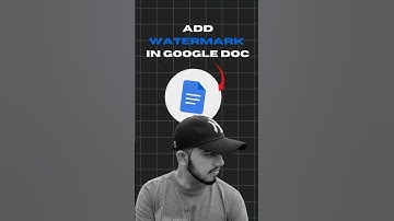 How to Add Watermark in Google Docs #docs
