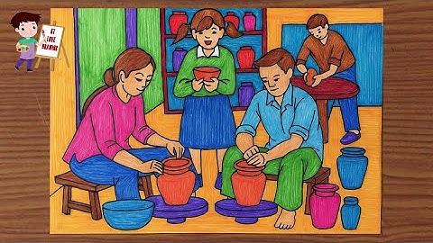 Cách vẽ bố cục trong tranh sinh hoạt | Vẻ đẹp người lao động trong sáng tạo mĩ thuật P5