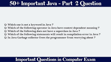 MCQ Questions Java - Part  2 with Answers | Quiz Java - Part  2