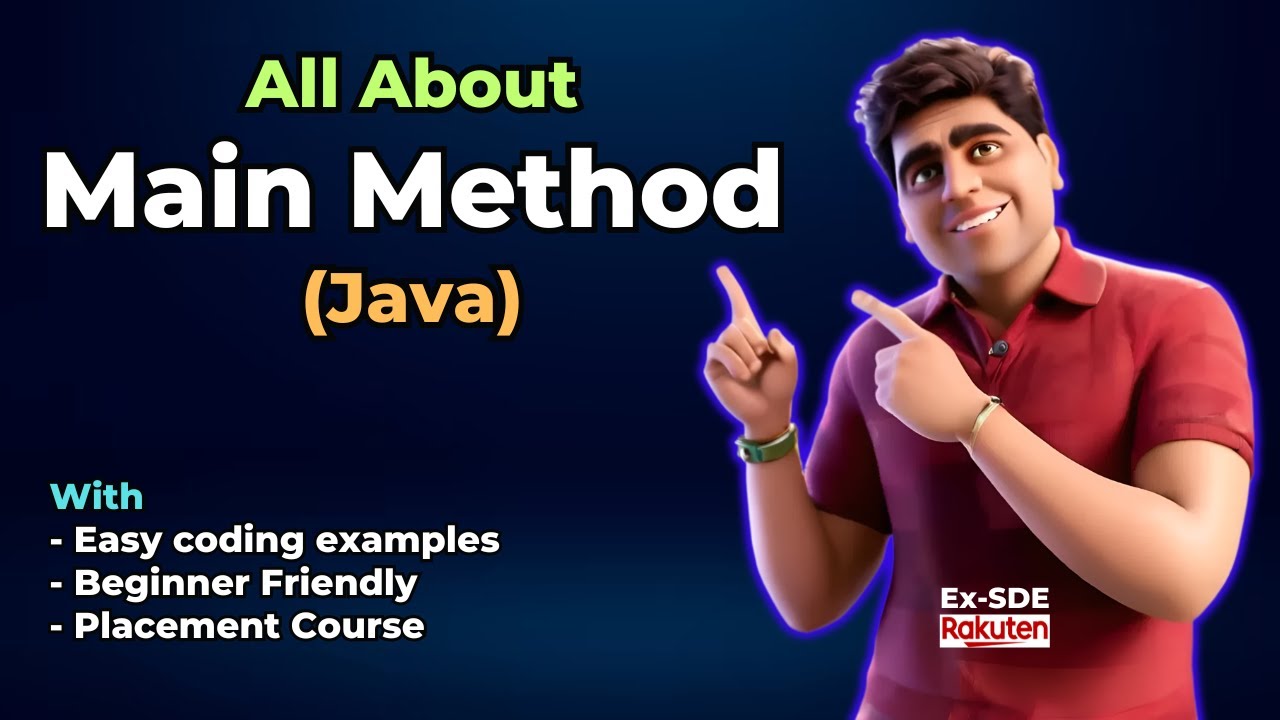 🔥 Java Main Method Explained in-depth {in Hindi} | 2024 | Placements ...
