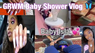 GRWM Baby Shower Vlog 🤰🥰🦋 Part 1