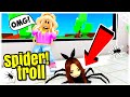 I Pretended to be a SPIDER to SCARE People! (Roblox Brookhaven)🤣