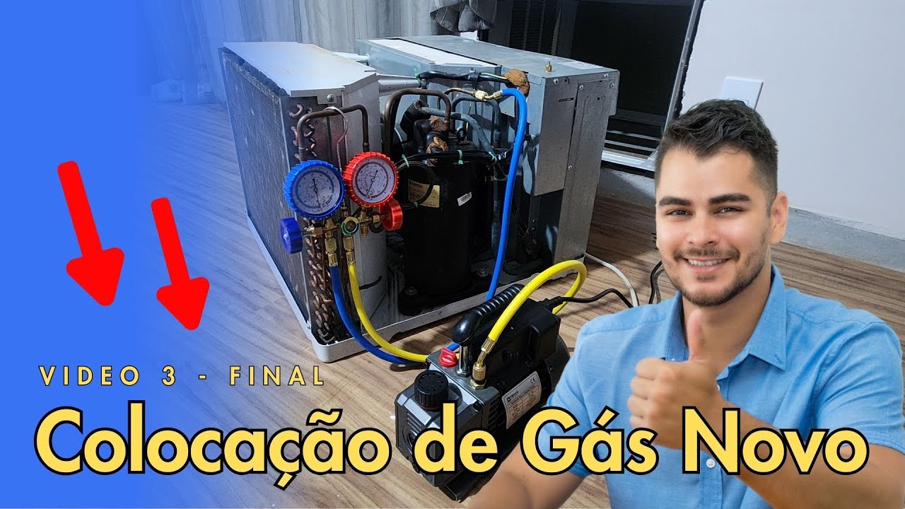 Vídeo 02 - Extração de Gás de Ar Condicionado - Bomba de Vácuo