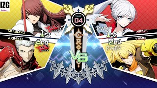 Blazblue Cross Tag Battle - Mitsuru, Akihiko Vs Weiss, Yang Hardest Ai