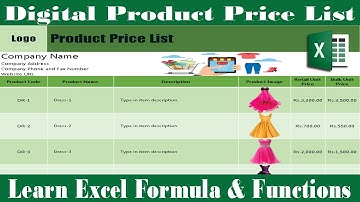 #188-How to make digital price list in Excel (Step by Step) (2021)