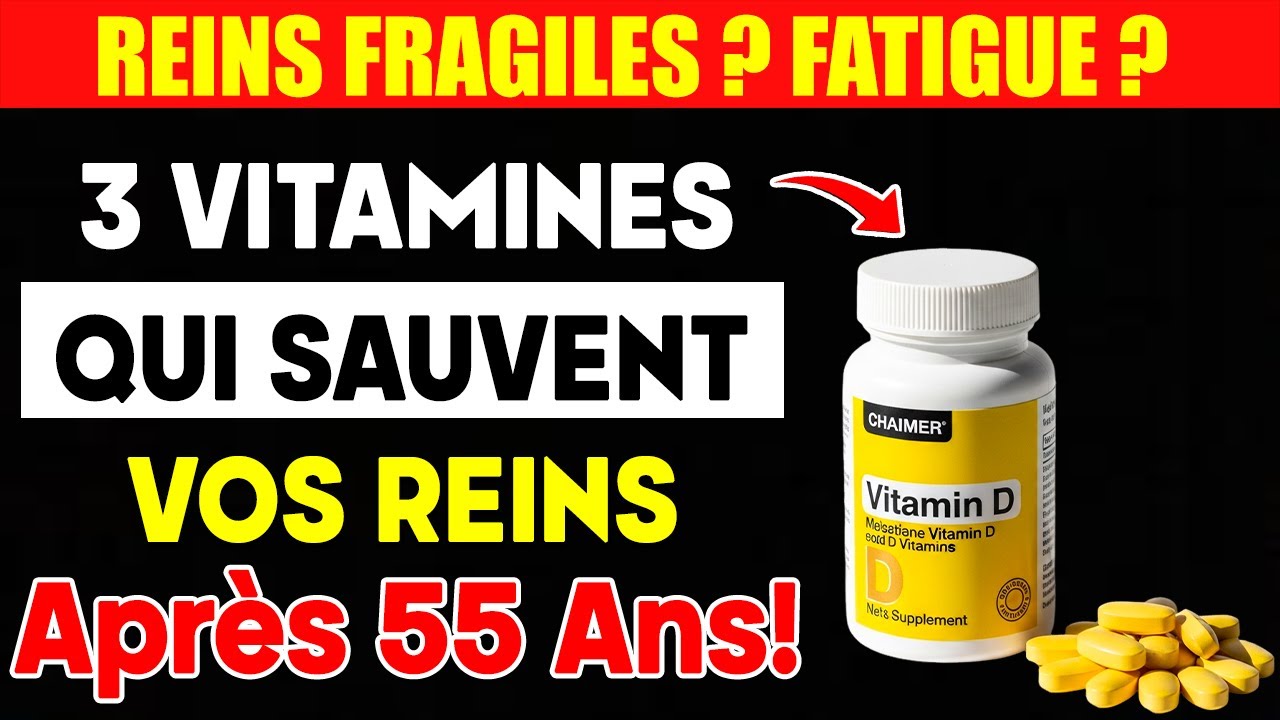 Pourquoi nos reins s'épuisent après 55 ans ? 3 Vitamines Vitales pour vos Reins 💊