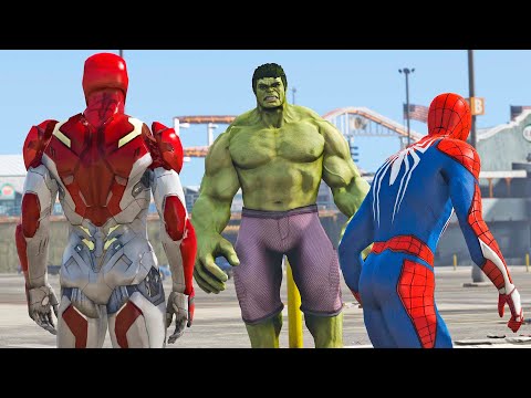 Homem Aranha e Homem de Ferro vs HULK! Ep 19 - GTA V