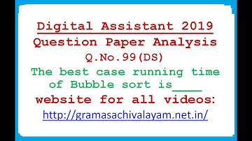 DIGITAL ASSISTANT || QUESTION PAPER ANALYSIS || Q.NO. 99