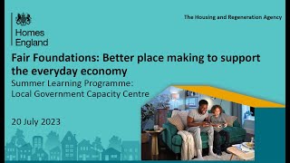 Fair Foundations: Better placemaking - Summer Learning Programme 2023
