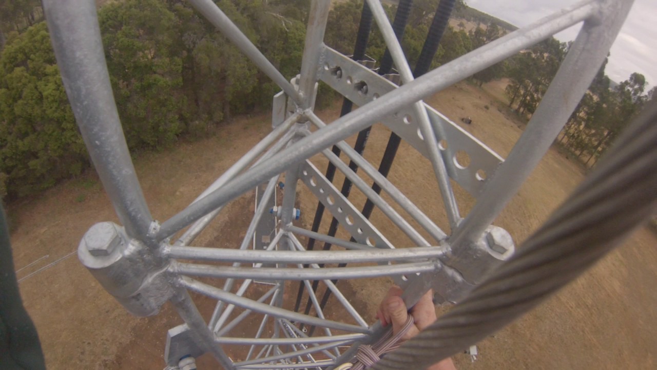 communication tower antenna climb 45 metres 148 feet YouTube
