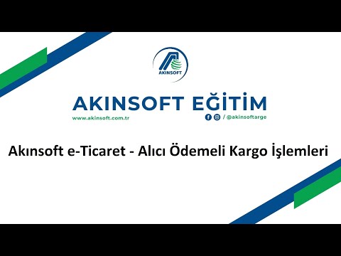 Akınsoft e-Ticaret - Alıcı Ödemeli Kargo İşlemleri