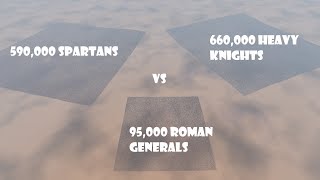 660,000 Heavy Knights vs 590,000 Spartans vs 95,000 Roman Generals | UEBS 2