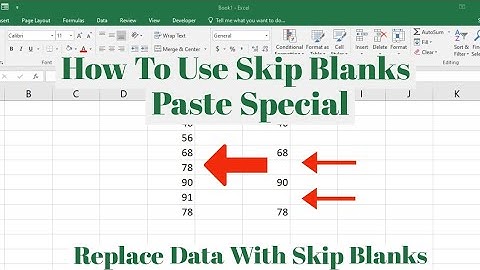 Skip Blanks in MS Excel | How To Replace Data by Using the Skip Blanks of Paste Special in Excel