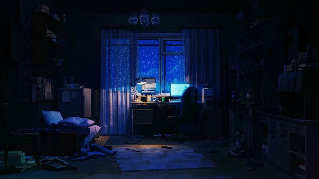Ruokavalikko Anime Background Bedroom Night