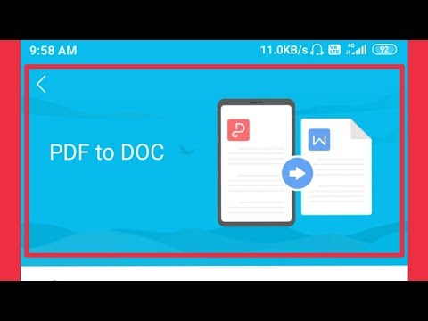 How To Convert PDF To DOC in WPS Office Android