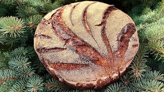 Цельнозерновой хлеб на закваске Левито мадре, базовый рецепт