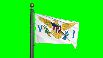 Flag of the United States Virgin Islands  - Green Screen | Motion background | 4K | Royalty Free