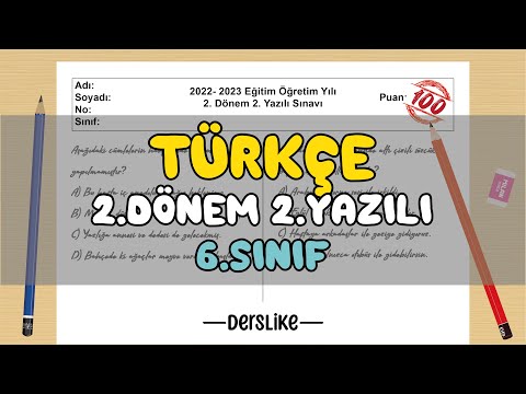 6. Sınıf Türkçe 2.Dönem 2.Yazılı Soruları #2023