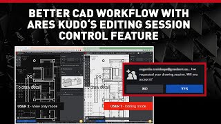 Two Online CAD Users Working In Parallel On A Same DWG Drawing with ARES Kudo