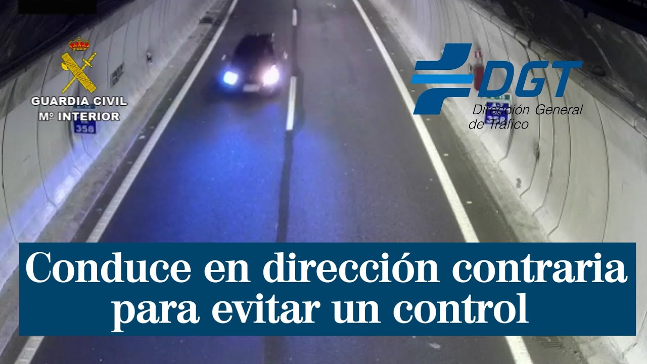 Conduce en dirección contraria para evitar un control de la Guardia Civil