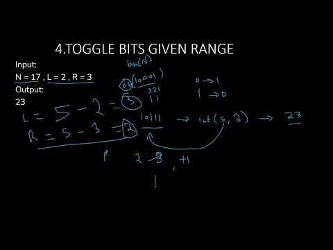 4.Toggle Bits Given Range  | BIT MAGIC | Python | GFG | Must Do coding Questions