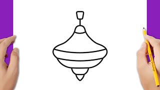 How to draw a spinning top How to draw a spinning top