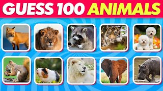 Guess 100 Animals in 3 Seconds | Animal Trivia Quiz 🐆🐊🐼