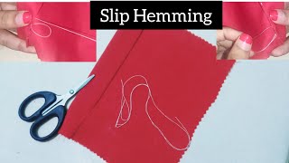 Slip Hemming||Slip Stitch||Sewing tutorial||Hand Stitch