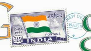 Google doodles Independent India's first stamp on August 15, 2014