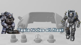 Tesla Nodes STL for 3d printing cosplay Fallout Power Armor  T-60 or X-01