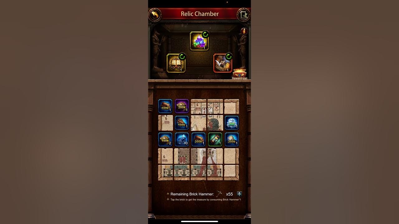 Evony kings Relic Chamber Part 2 Evony Kings How To Use Relic Brick