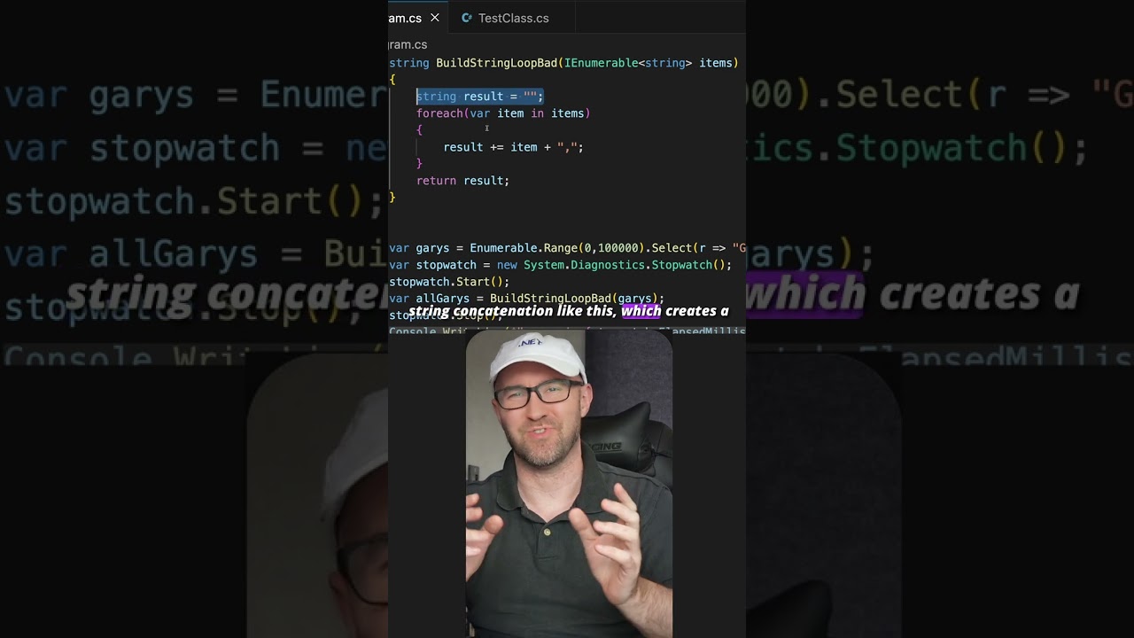 5000x Faster String Concatenation #csharp #dotnet #coding